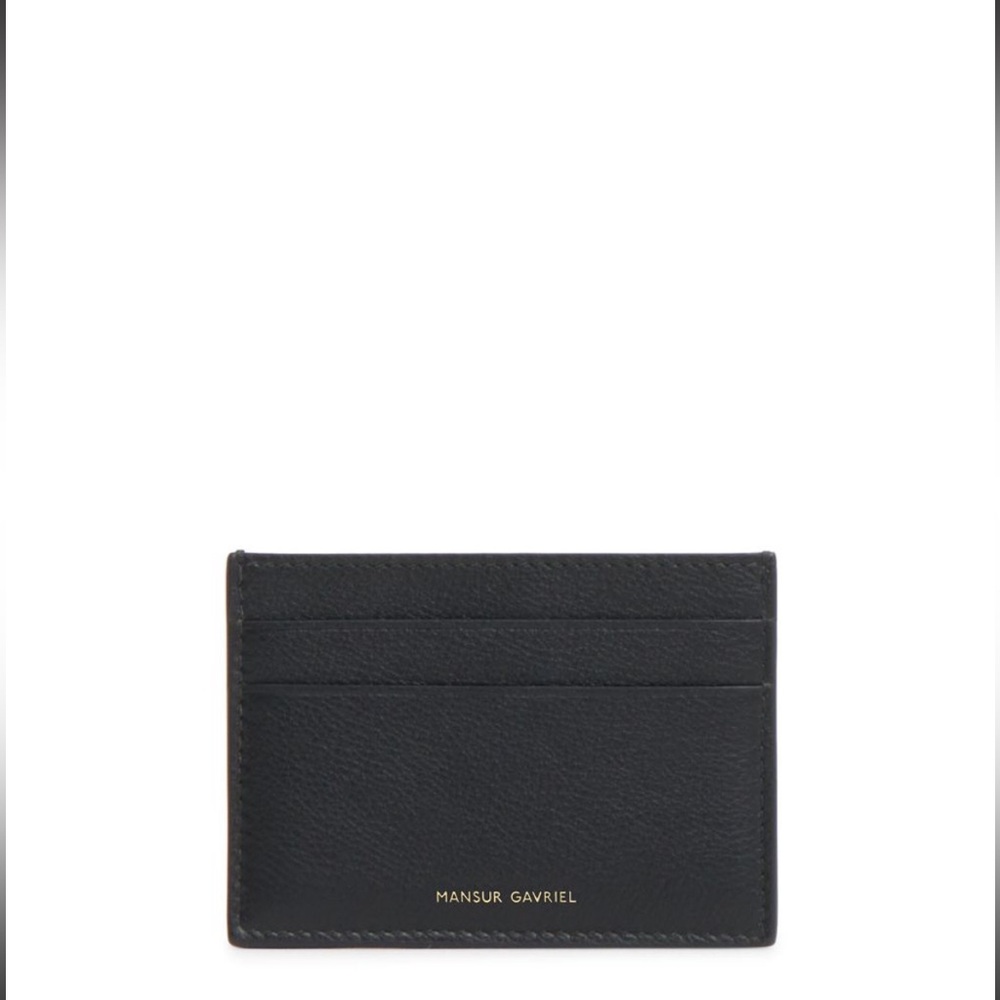 Mansur Gavriel Leather Cardholder Wallet Black